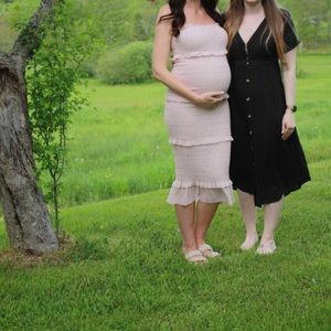 Pinkblush Pink Smocked Midi Dress